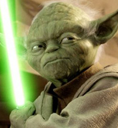 Yoda-With-Light-Saber Yoda Headshot